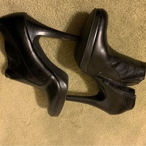 Style & Co black high heel platform booties